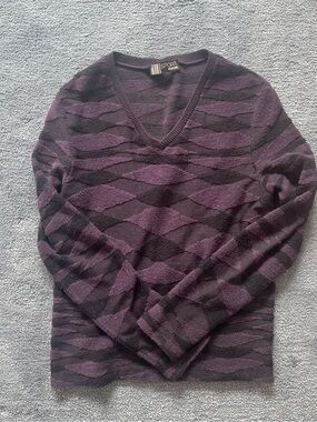 Vintage Missoni Sport Purple V-Neck Sweater